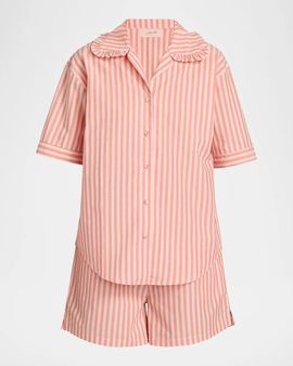 Papinelle Butterscotch Striped Cotton Short Pajamas