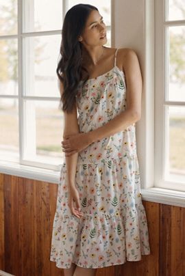 Papinelle Elodie Cotton Sateen Tiered Nightie