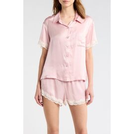Papinelle Papinelle Annabelle Satin Lace Trim Short Pajamas
