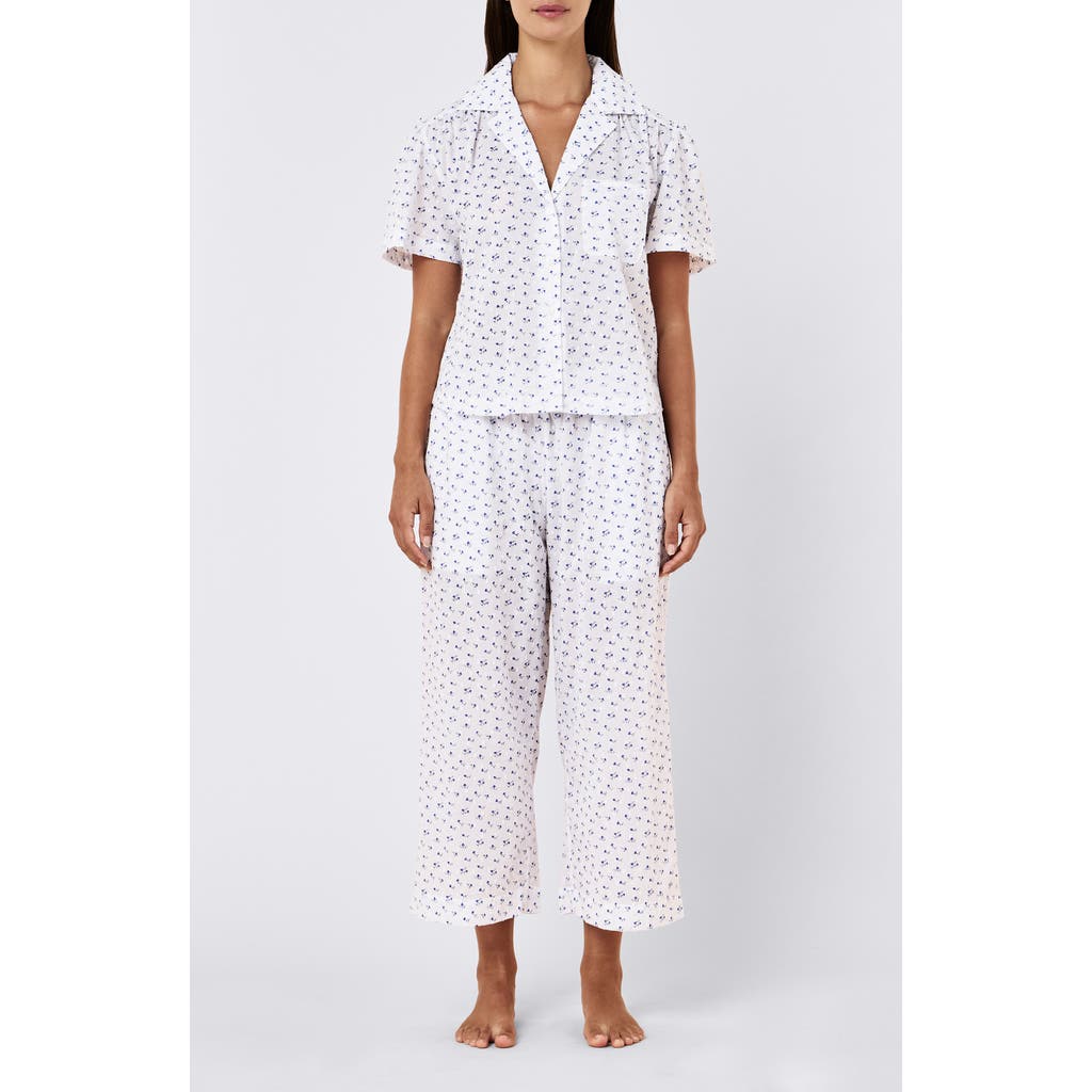 Papinelle Papinelle Floral Swiss Dot Cotton Crop Pajamas