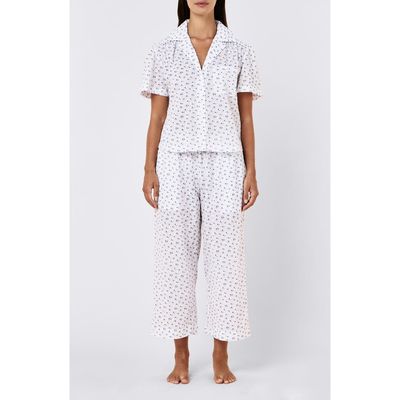 Papinelle Papinelle Floral Swiss Dot Cotton Crop Pajamas