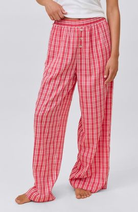 Papinelle Papinelle Holiday Plaid Cotton Sateen Pajama Pants