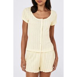Papinelle Papinelle Imogen Cotton Pointelle Knit Pajama Top