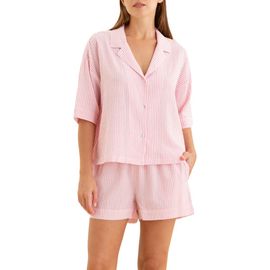 Papinelle Papinelle Sabine Seersucker Stripe Boxer Short Pajamas