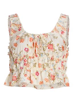 Papinelle Women's Amber Floral Cotton Crop Camisole
