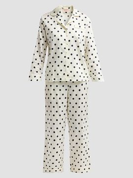 Papinelle Women's Polka Dot Cotton Sateen Pajamas