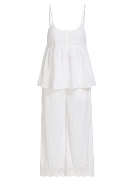 Papinelle Women's Swiss Dot Cami Crop Pajamas