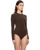 Paris Georgia Paris Georgia Brown Backless Bodysuit - 4