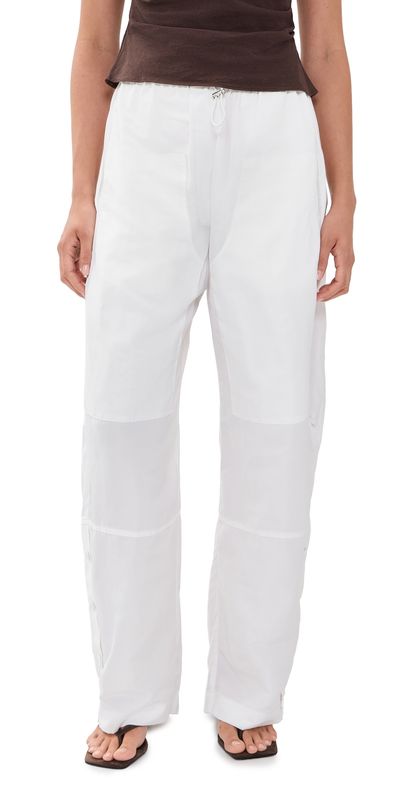 Paris Georgia Paris Georgia Elemental Parachute Pants White