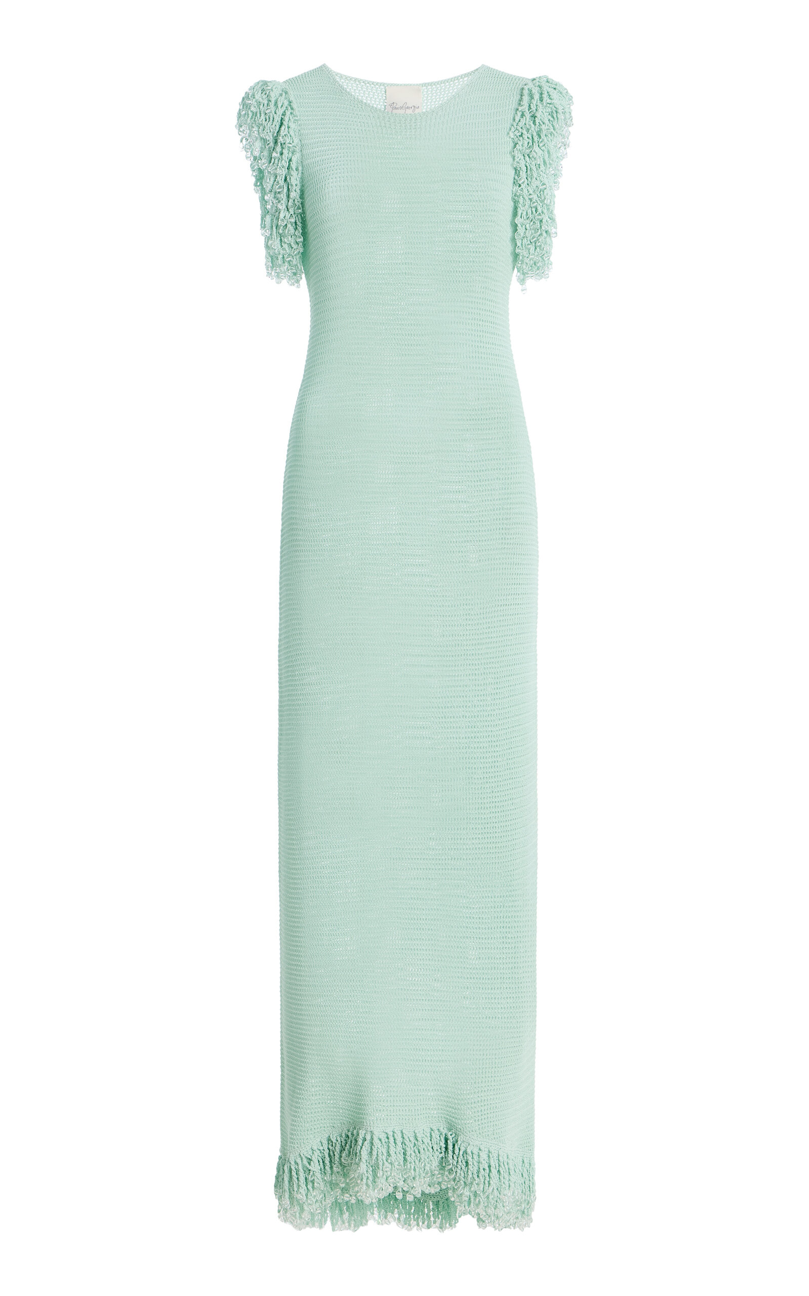 Paris Georgia Paris Georgia Fringe Cotton Maxi Dress
