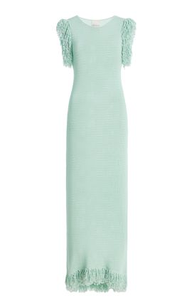 Paris Georgia Paris Georgia Fringe Cotton Maxi Dress