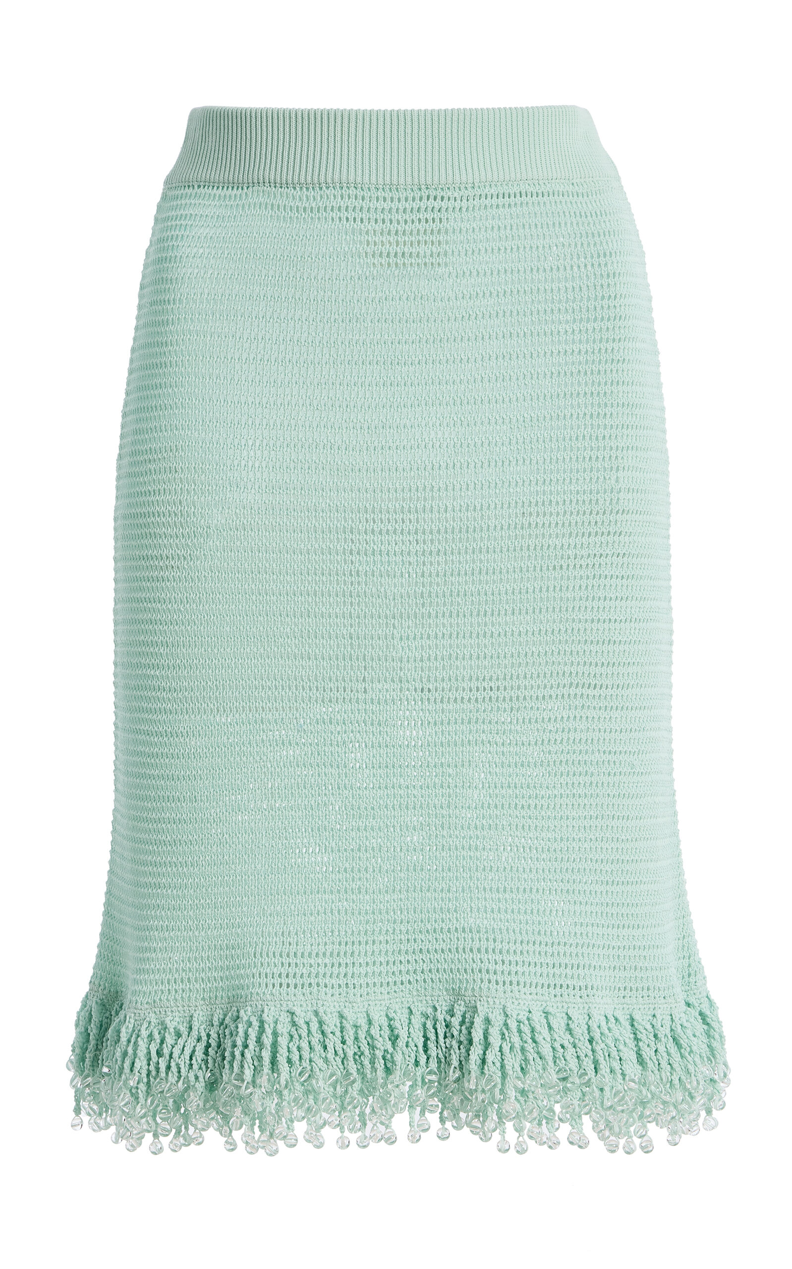 Paris Georgia Paris Georgia Fringe Cotton Midi Skirt