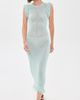 Paris Georgia Paris Georgia Fringe Dress Celeste Blue - 2