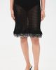 Paris Georgia Paris Georgia Fringe Knit Skirt Black - 2