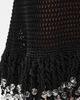 Paris Georgia Paris Georgia Fringe Knit Skirt Black - 6