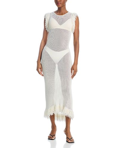 Paris Georgia Paris Georgia Fringe Trim Dress