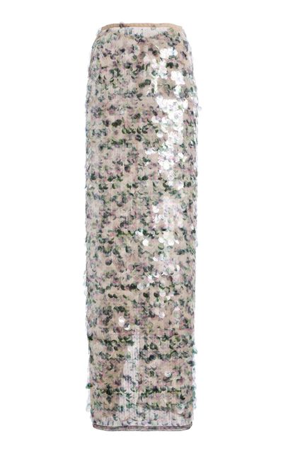 Paris Georgia Paris Georgia Mermaid Sequined Maxi Skirt