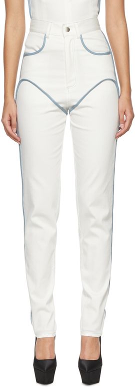 Paris Georgia Paris Georgia Off-White Cowboy Trousers