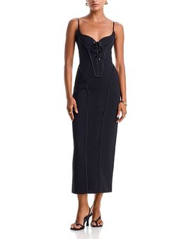 Paris Georgia Paris Georgia Paloma Lace Up Maxi Dress