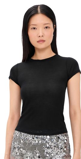 Paris Georgia Paris Georgia Sheer Baby Tee Black