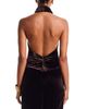 Paris Georgia Paris Georgia Silk Velvet Halter Top - 3