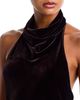 Paris Georgia Paris Georgia Silk Velvet Halter Top - 4