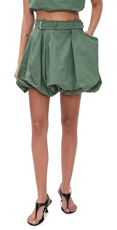 Paris Georgia Paris Georgia Volume Mini Skirt Duck Green