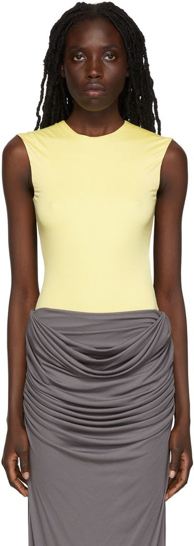 Paris Georgia Paris Georgia Yellow Cut-Out Bodysuit