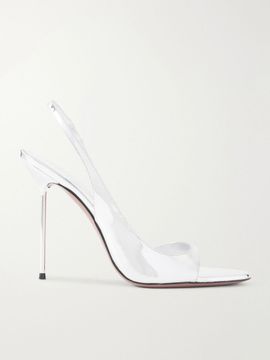 PARIS TEXAS Lidia 95 mirrored-leather slingback sandals