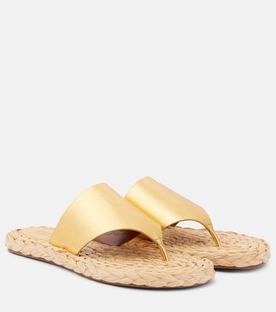 Paris Texas Paris Texas Amalfi metallic leather thong sandals