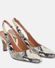 Paris Texas Paris Texas Belle 75 snake-effect leather slingback pumps - 1