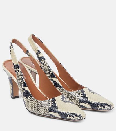 Paris Texas Paris Texas Belle 75 snake-effect leather slingback pumps