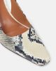 Paris Texas Paris Texas Belle 75 snake-effect leather slingback pumps - 5