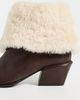Paris Texas Paris Texas Bettina Leather Winter Ankle Boots Fondente/Natural - 6