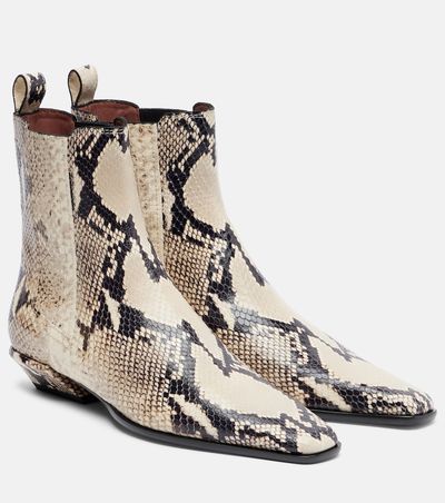 Paris Texas Paris Texas Bettina snake-print ankle boots