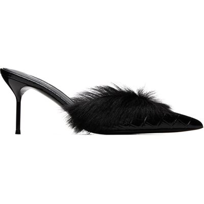 Paris Texas Paris Texas Black Lidia 70mm Fur Heels