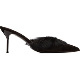 Paris Texas Paris Texas Brown Lidia 70mm Suede Mule Heels