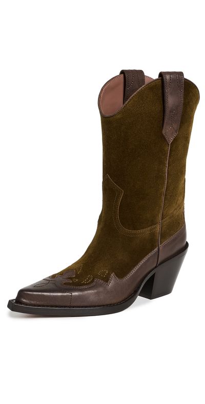 Paris Texas Paris Texas Dakota Mid-Calf Embroidered Boots Tundra/Ebano