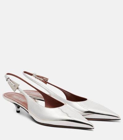Paris Texas Paris Texas Jessica mirrored leather slingback pumps