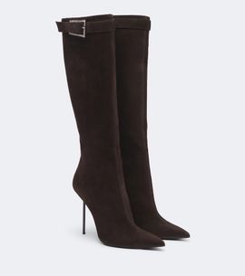 Paris Texas Paris Texas Lidia embellished suede knee-high boots