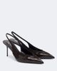 Paris Texas Paris Texas Lidia Queen of Hearts leather slingback pumps - 1