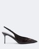 Paris Texas Paris Texas Lidia Queen of Hearts leather slingback pumps - 6