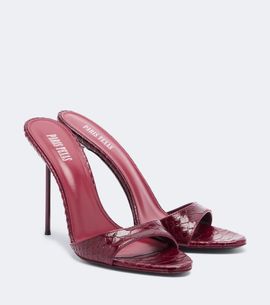 Paris Texas Paris Texas Lidia snake-effect leather mules