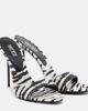 Paris Texas Paris Texas Lidia zebra-print canvas mules - 1