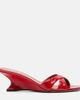 Paris Texas Paris Texas Nina 50 croc-effect patent leather wedge mules - 3