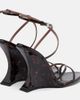 Paris Texas Paris Texas Nina printed patent leather wedge sandals - 3