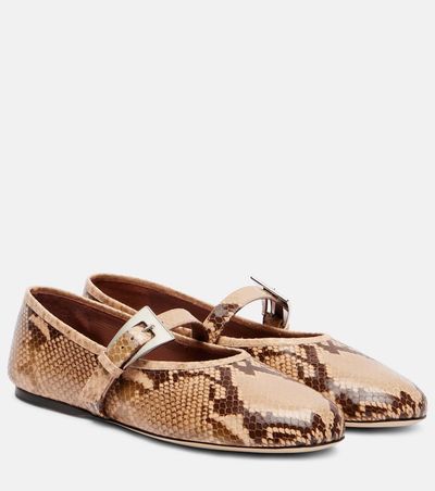 Paris Texas Paris Texas Sveva snake-effect leather ballet flats