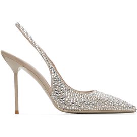 Paris Texas Paris Texas Taupe Lidia Slingback Crystal 105 Heels