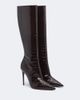 Paris Texas Paris Texas Vera croc-effect leather knee-high boots - 1