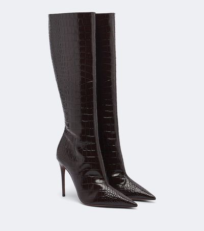 Paris Texas Paris Texas Vera croc-effect leather knee-high boots